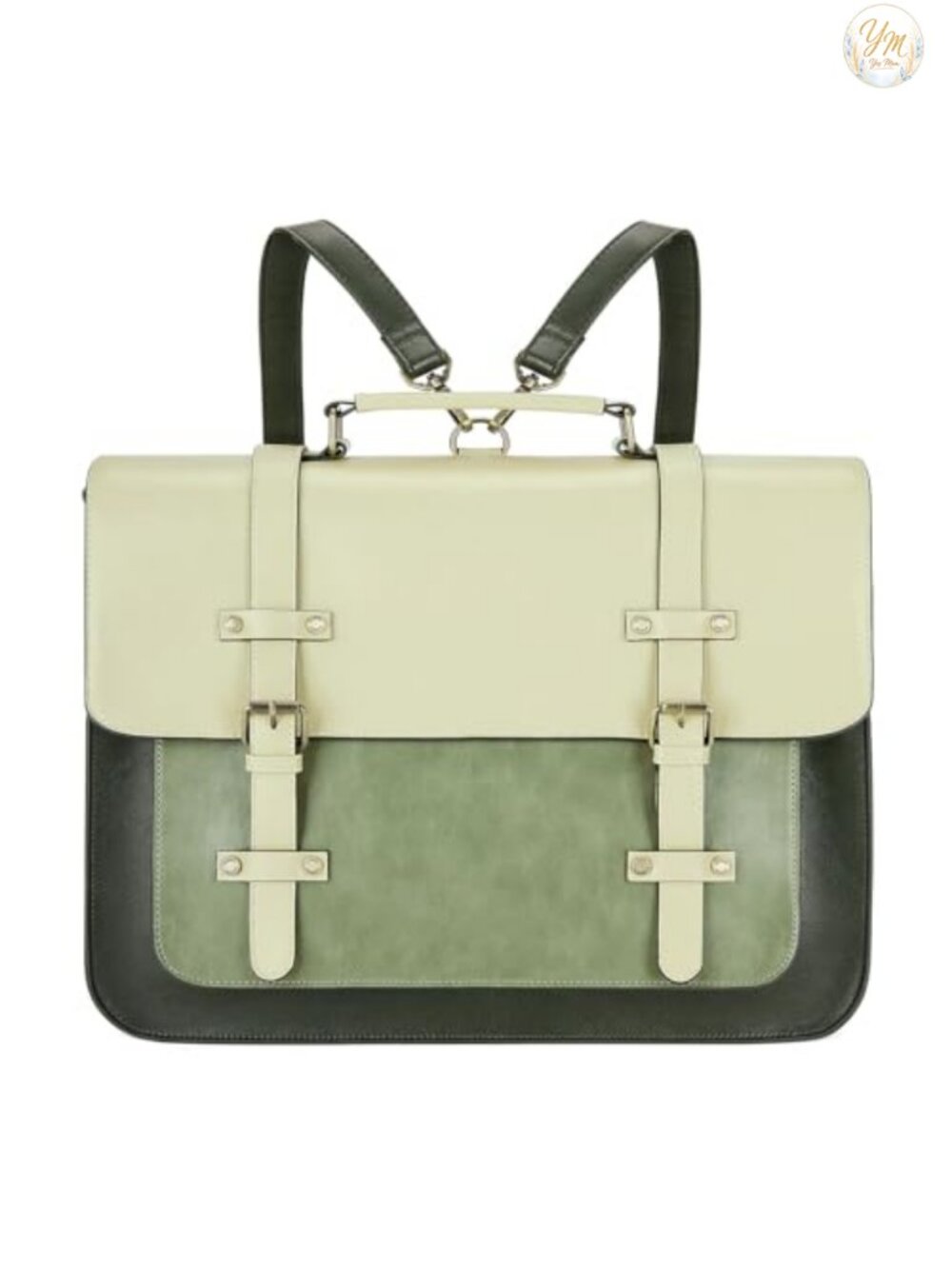 Large Capacity Vegan Leather Messenger Laptop Bag for Women 15.6